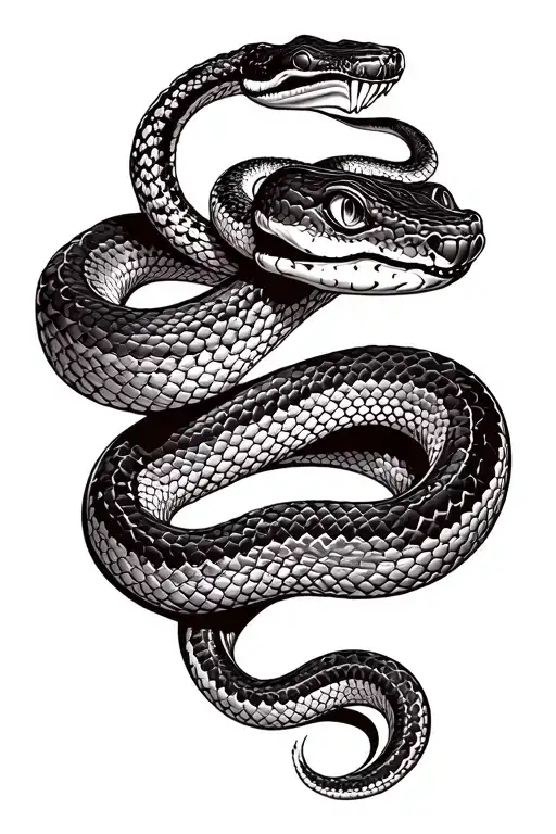 Western Rattle Snake Wrapped Loosely