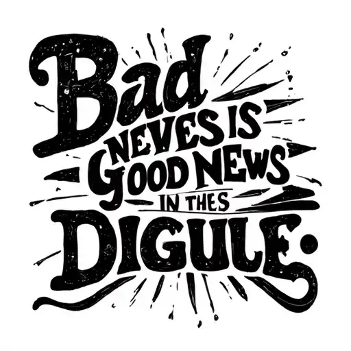 Bad News Is Good News In Disguise Tattoo Design
