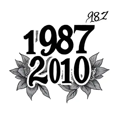 Memorial Tattoo Inspired With Date 1987 - 2010