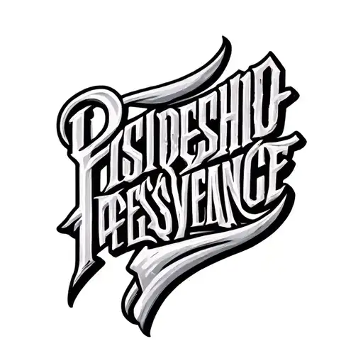 Perseverance In Stone Lettering