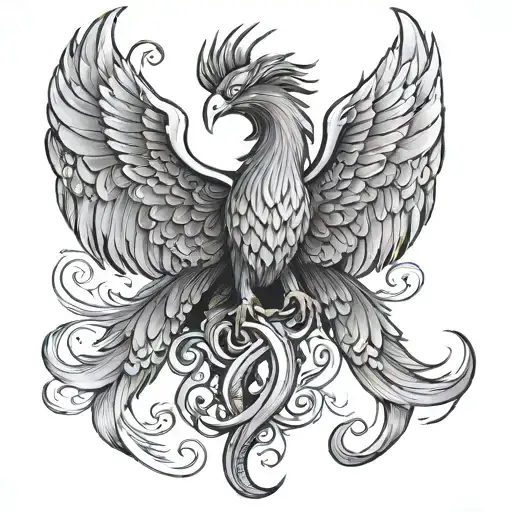 Phoenix And Scales In Wings