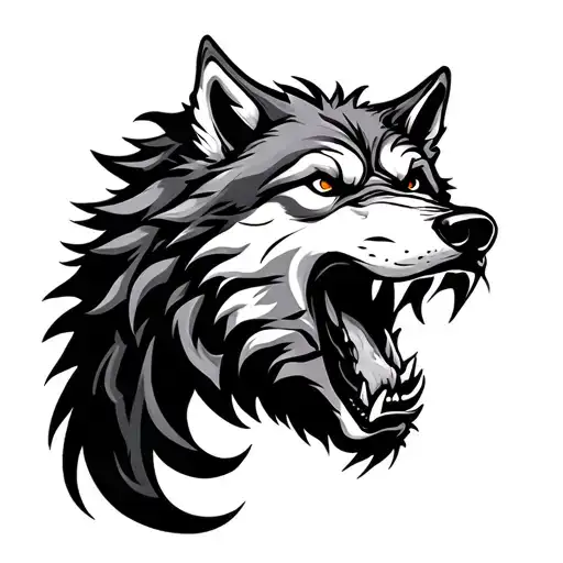 Celtic Wolf Growling