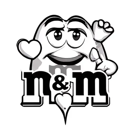 M&m Initials Love