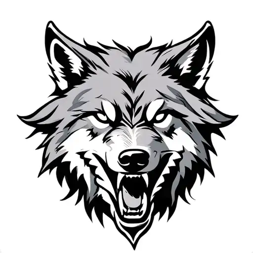 Celtic Wolf Growling