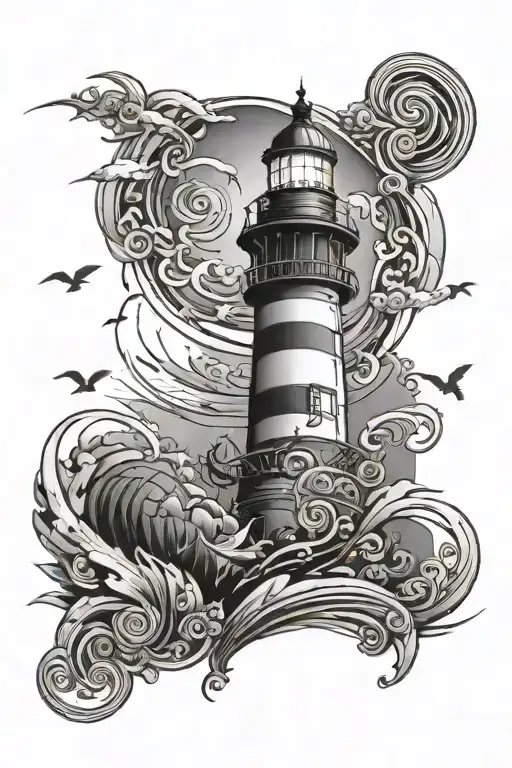 Lighthouse With Spiral Design