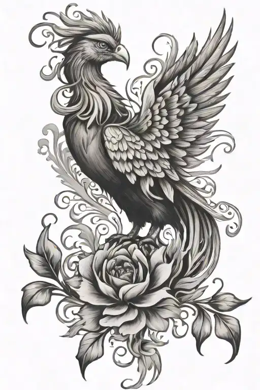 Flowers Phoenix Rising From Ashes