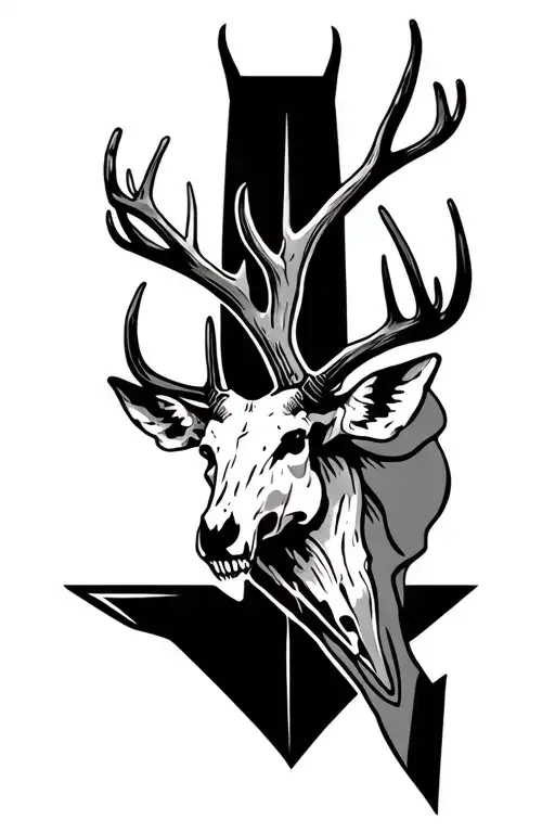 Arrow Head With Deer Skull