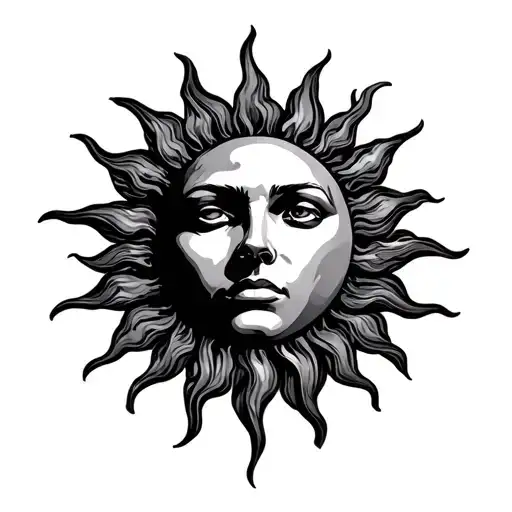 Sun Tattoo Design