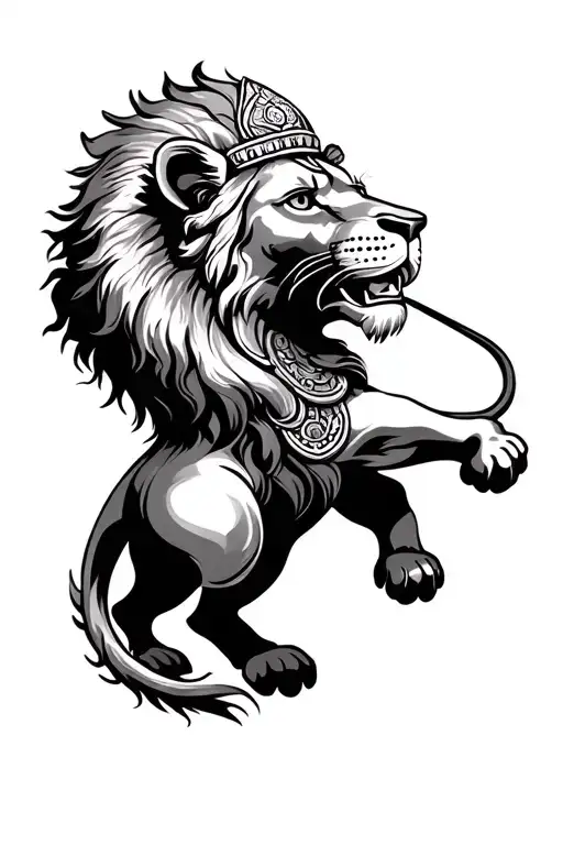 Chhatrapati Shambaji Maharaj Ripping Off The Lion