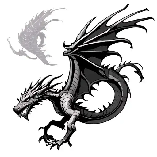 Worrior Dragon Flying
