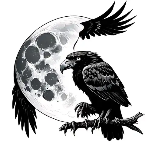 Libra Hawk Waxing Gibbous Moon