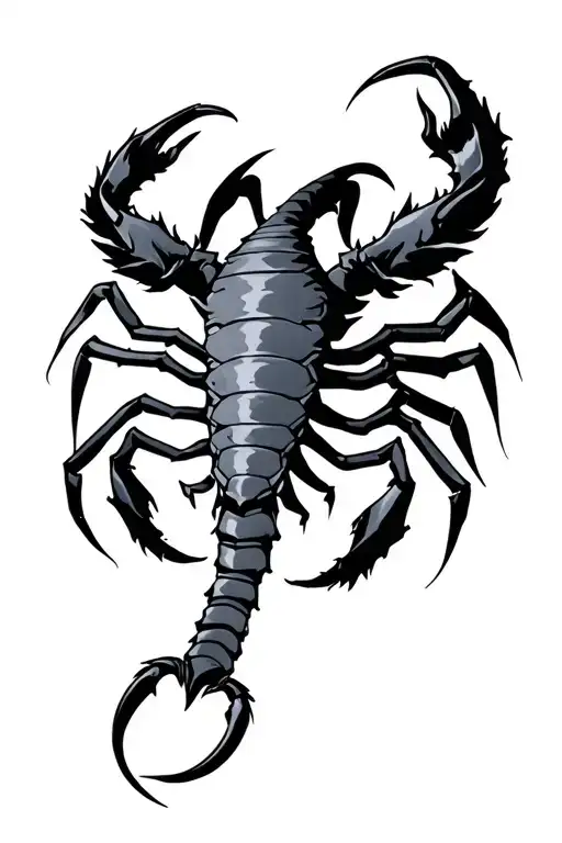 Asmodeus Scorpio Tattoo Design Featuring
