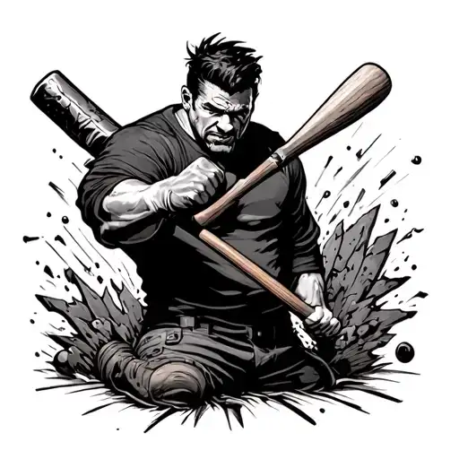 A Man With A Bat Crushes The Store Shelves