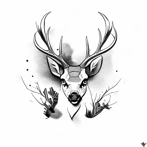 Deer With Scissors
