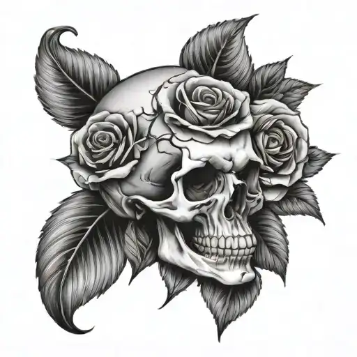 Skull With Roses