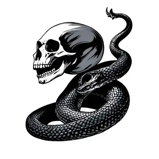 Snake And Skull