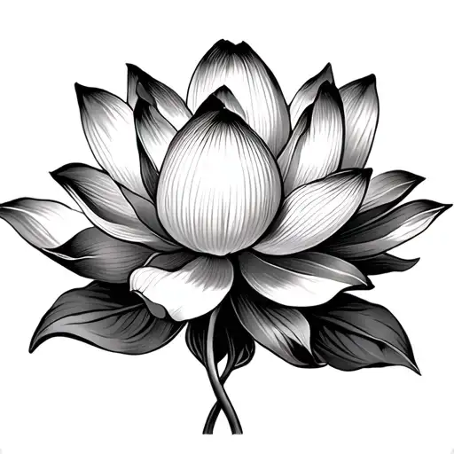 Gueixa Blooming From A Lotus Flower Bouquet