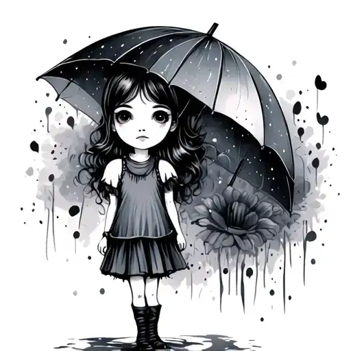 Little Girl With Ambrella