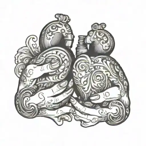 Castanets And Hands Holding A Heart Shape