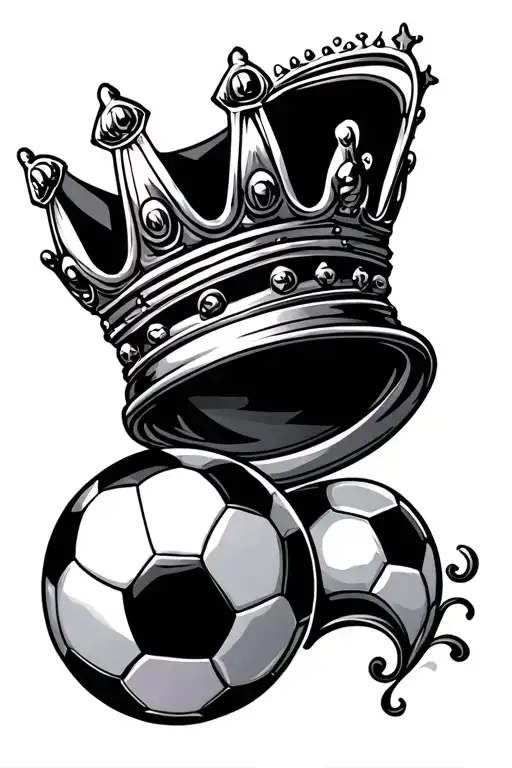 Soccer Ball And Crown
