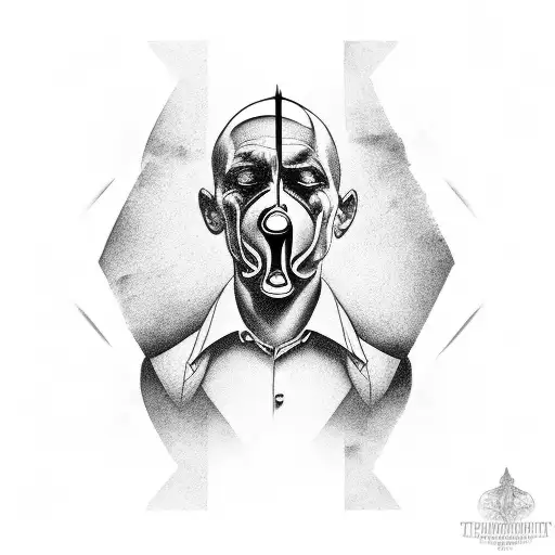 Broken Hour Glass With Crying Face