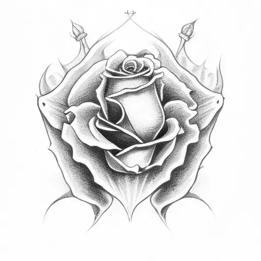 Saint Death And Rose