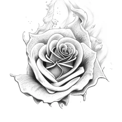 Saint Death And Rose Full Sleeve