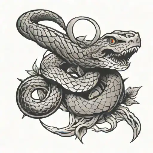 Mom And Dad Knife Snake Wrapped