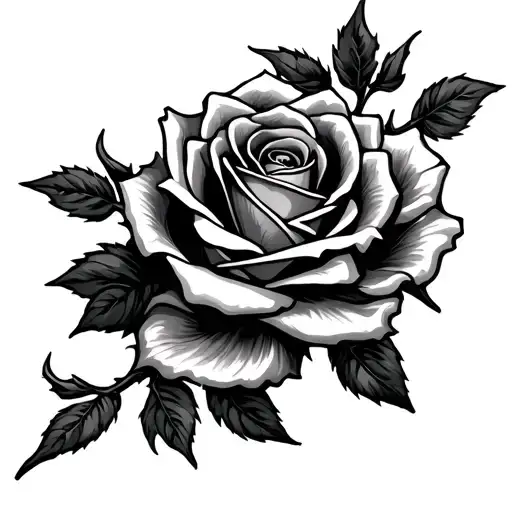 Roses With Thorn Vine Wrapped