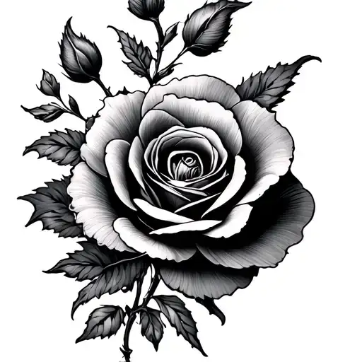 Coquelicot And Rose Button Intertwined