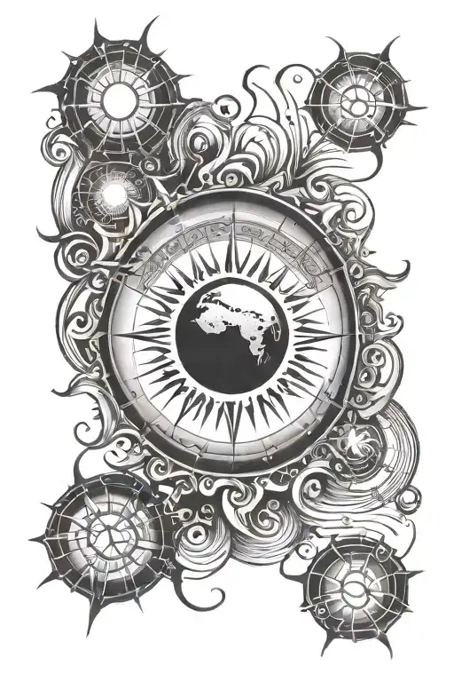 Sun And Coordinates Wrapped