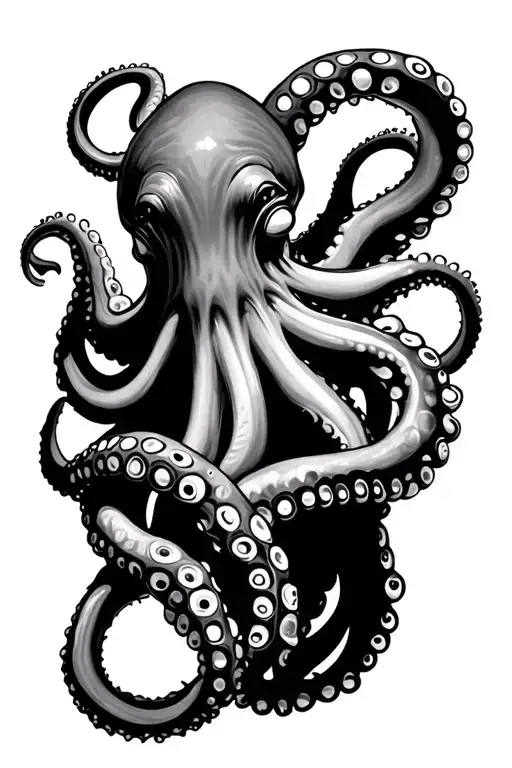 Octopus Wrapping Its Tentacles