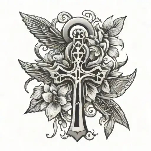 Ankh With Flowers Blooming