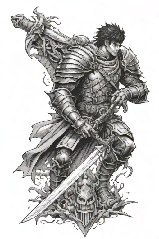 Berserk Guts Wielding The Dragon Slayer