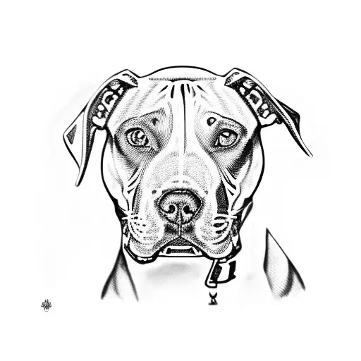 White Pitbull In The Space