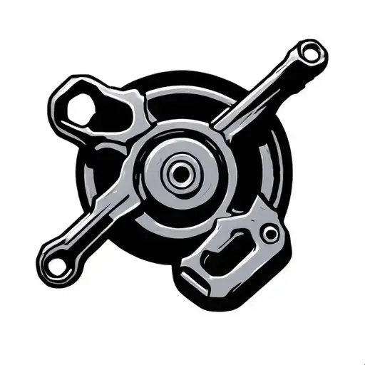 Car Parts And Tools Intertwined