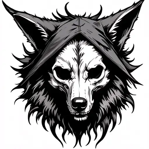 Red Riding Hood Wolf Skull