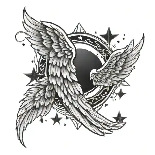 Angel Wings And The Stars