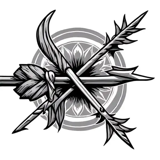 Bow And Arrow Tattoo Design