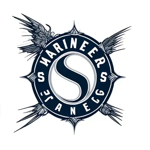 Mariners S Logo With Virgin Guadalupe Background Lines