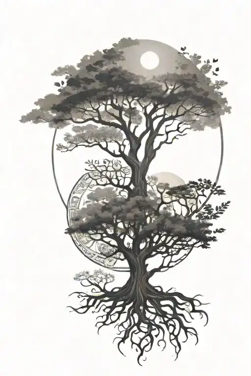 Tree Of Life Sunshine Forest Viking Feminine