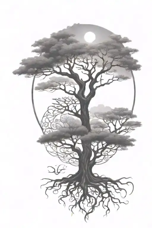 Tree Of Life Sunshine Forest Viking Feminine