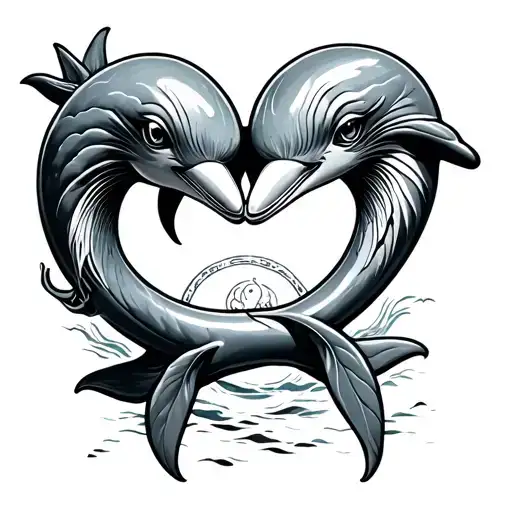 Friendship Symbol And Dolphin