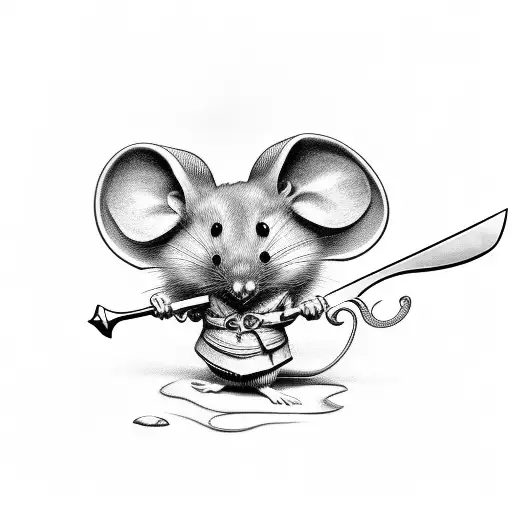 Mouse Holding A Sword