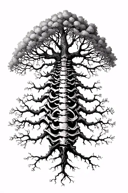 Spine Tattoo Family Tree Surrounded