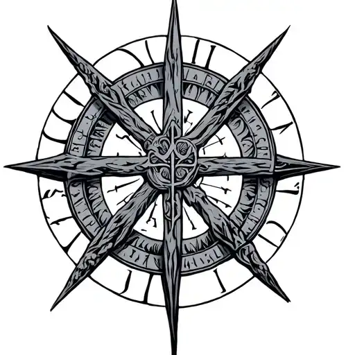 Vegvisir With Christian Cross