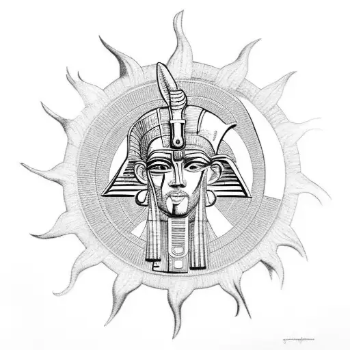 The Sun God Ra In Profile