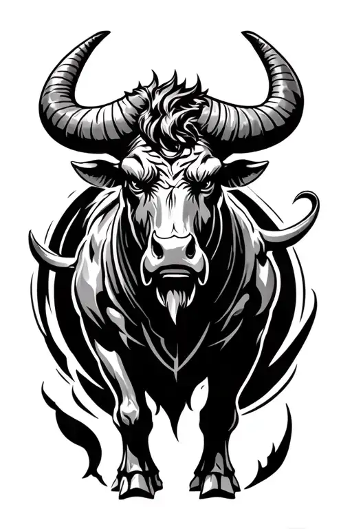 Symbolic Minotaur Mythic Theme On 2 Legs Statue