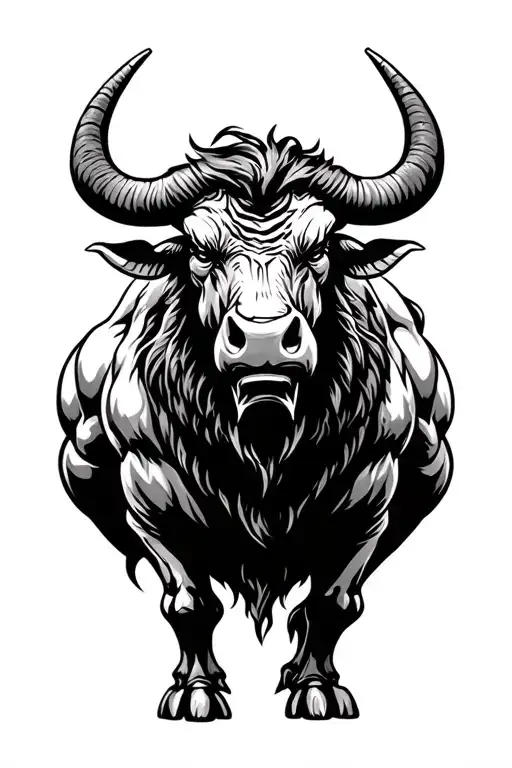 Symbolic Minotaur Mythic Theme Standing On 2 Legs Statue