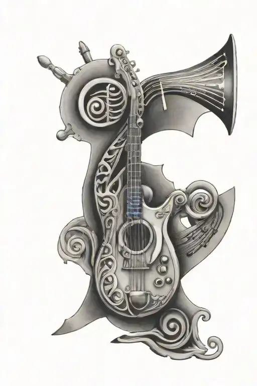 Music Notes And Instruments